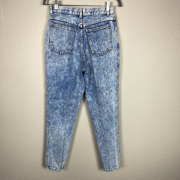 Vintage Rio Bleached Acid Wash High Rise Mom Jeans Straight Leg - Picture 3 of 11